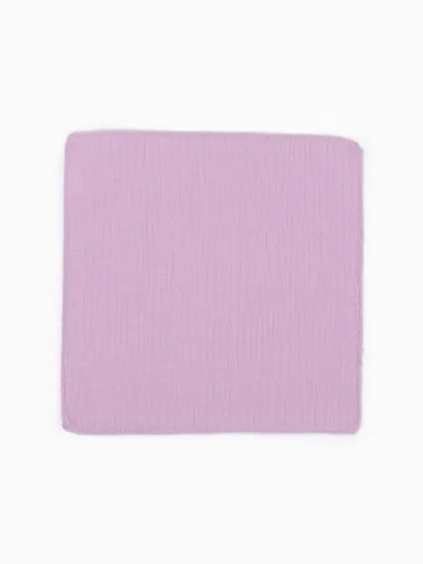 Набор платочков Крошка Я Лиловый персик 20*20 см - 6 шт, муслин, 100 % хлопок