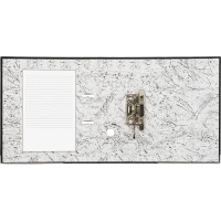 Папка-регистратор 75мм Attache А4, черная РР/бумага, мет уголок