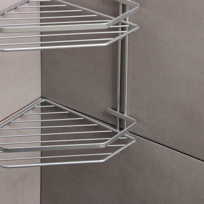 Полка угловая 5-ти ярусная, 20×28×87 см, цвет хром Полка угловая 5-ти ярусная, 20×28×87 см, цвет хром