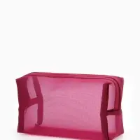 Косметичка дор Сетка 18*7,5*10, отд на молнии, бордовый Косметичка дор Сетка 18*7,5*10, отд на молнии, бордовый