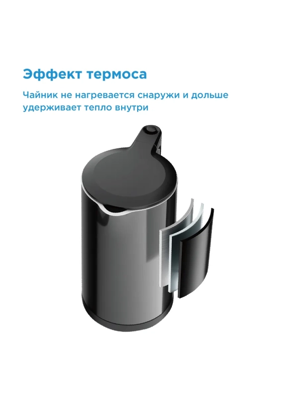 Чайник электрический MK-8065, 1.7 л, черный