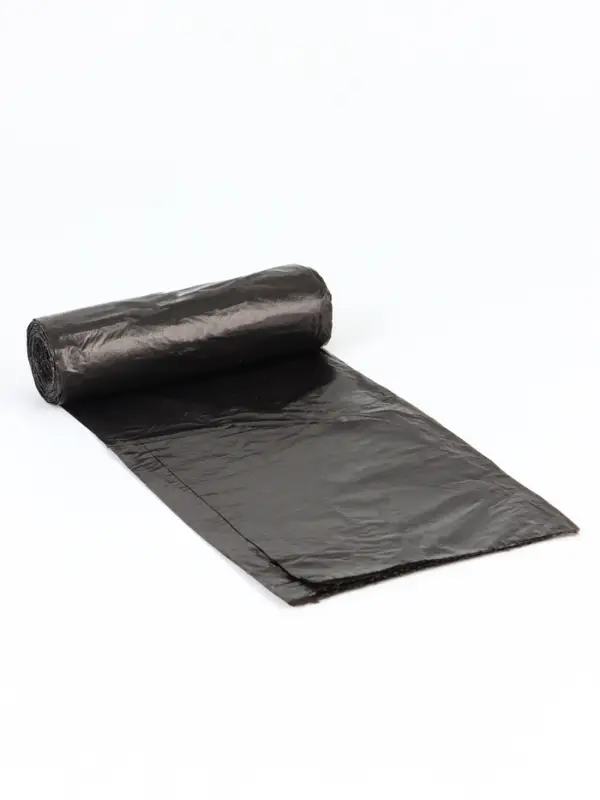 Мешки для мусора 120 л, ПНД, толщина 15 мкм, 10 шт. в рулоне, чёрные
