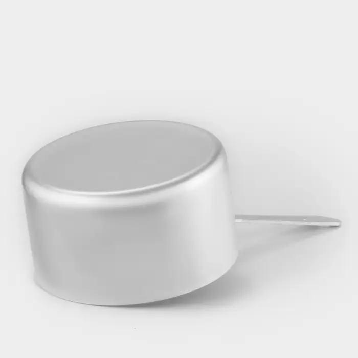 Ковш, 1.8 л, с крышкой, штампованный алюминий, серебристый