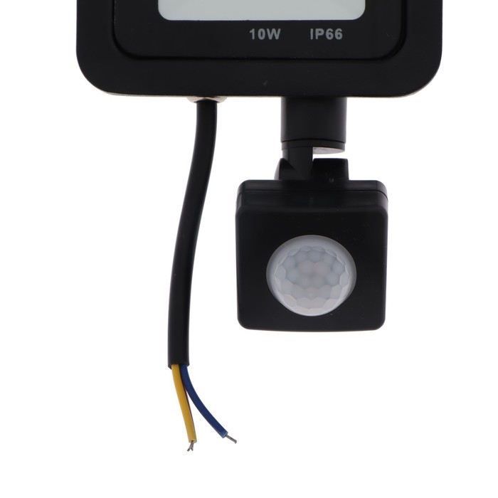 Прожектор светодиодный, 10 Вт, 900 Лм, 6500К, Датчик движения, IP66, Прожектор светодиодный, 10 Вт, 900 Лм, 6500К, Датчик движения, IP66,