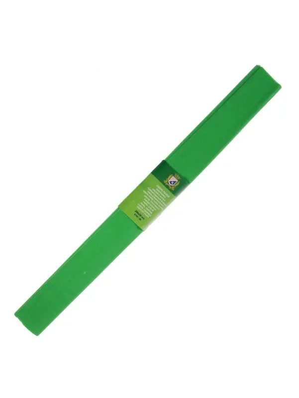 Бумага крепированная 50 х 200 см, в рулоне, 32 г/м2, зелёная