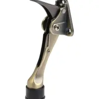 Фиксатор дверной LOCKLAND “козья ножка”, с автоподъемом, цвет бронза