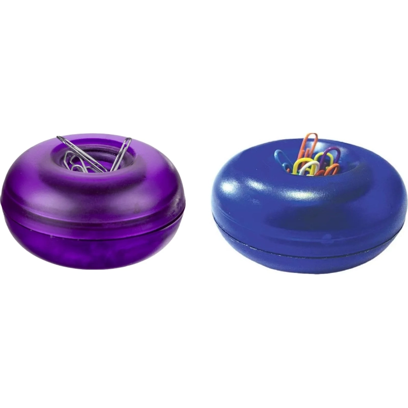 Скрепочница магнитная круглая открытая 200104, цвет ассорти