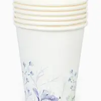 Стакан одноразовый бумажный &laquo;Сиреневые цветы&raquo;, 250 мл