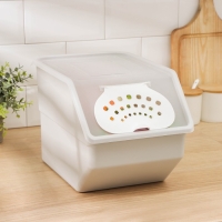 Контейнер для овощей Доляна, 11,2 л, 32,3×22×21,7 см, серый Контейнер для овощей Доляна, 11,2 л, 32,3×22×21,7 см, серый