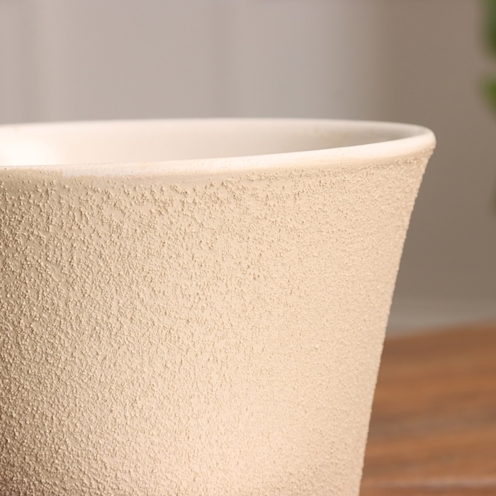 Горшок цветочный Горшок цветочный "Сиена" серый рельеф 0,8 л