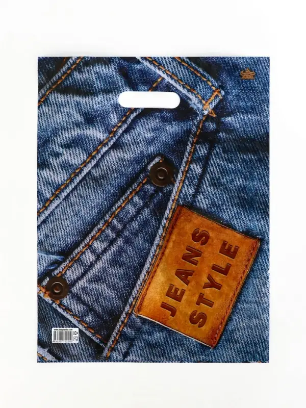 Пакет &laquo;Джинс Стайл&raquo;, полиэтиленовый с вырубной ручкой, 40&times;31 см, 30 мкм