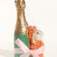 Свеча новогодняя "Овечка с шампанским" 4,5х7,5х15 см, огненный