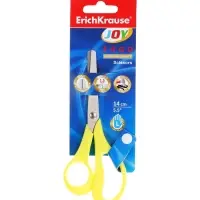 Ножницы детские для левшей 14 см, ErichKrause Joy Ergo, с закруглёнными концами лезвий и линейкой, МИКС