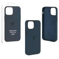 Чехол iPh 13 Mini Silicon Case 100% ORG Abus Blue (MagSafe + анимация NFC) с LOGO