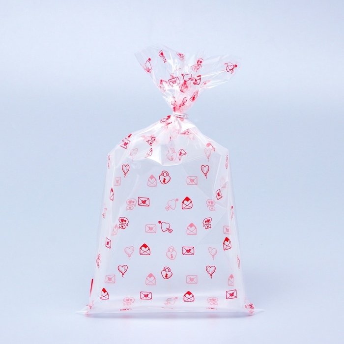 Пакет фасовочный БОПП, Пакет фасовочный БОПП, "Почта любви" 20*35 см набор 50 шт