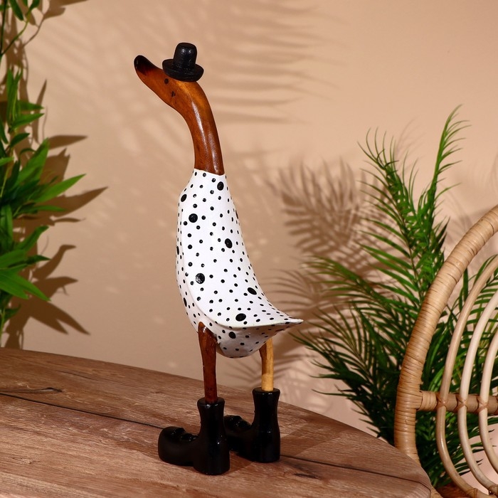 Сувенир "Утка ч/б" дерево 45 см