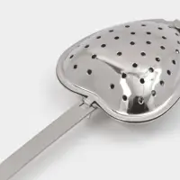 Ситечко для чая Доляна &laquo;Сердце&raquo;, 14.5&times;4 см, нержавеющая сталь, серебристое