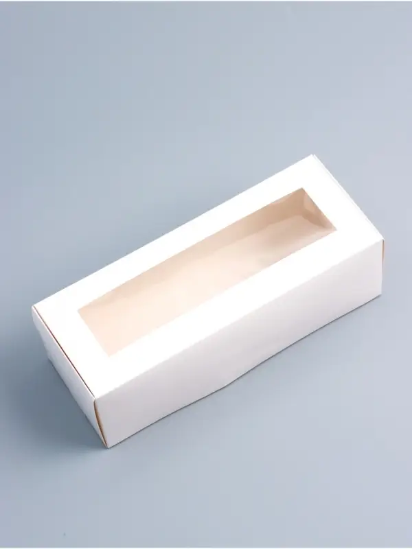 Коробка с окном под рулет, белая, 26&times;10&times;8 см, МИКС