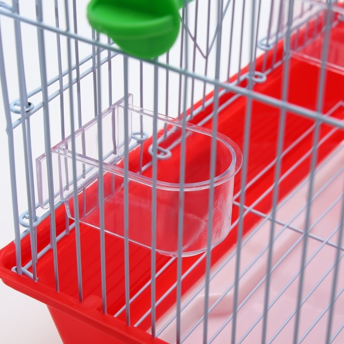 Клетка для птиц укомплектованная Bd-1/1d, 30 х 23 х 39 см, красная Клетка для птиц укомплектованная Bd-1/1d, 30 х 23 х 39 см, красная