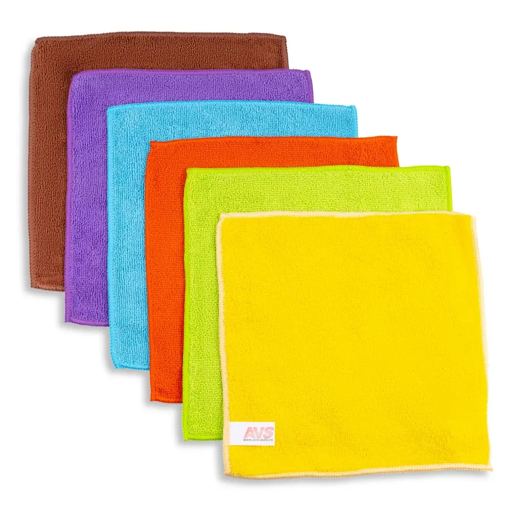 16 Набор салфеток экономичный для полировки и очистки AVS MF-6122 (микроф.- 6шт, 25х25см)