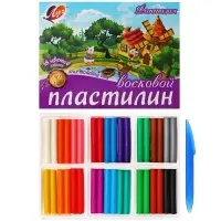 Пластилин мягкий (восковой) &laquo;Луч. Фантазия&raquo;, 18 цветов, 270 г, со стеком, МИКС
