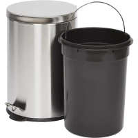 Ведро мусорное с педалью и доводчиком Luscan 20 л, матовое, нерж сталь