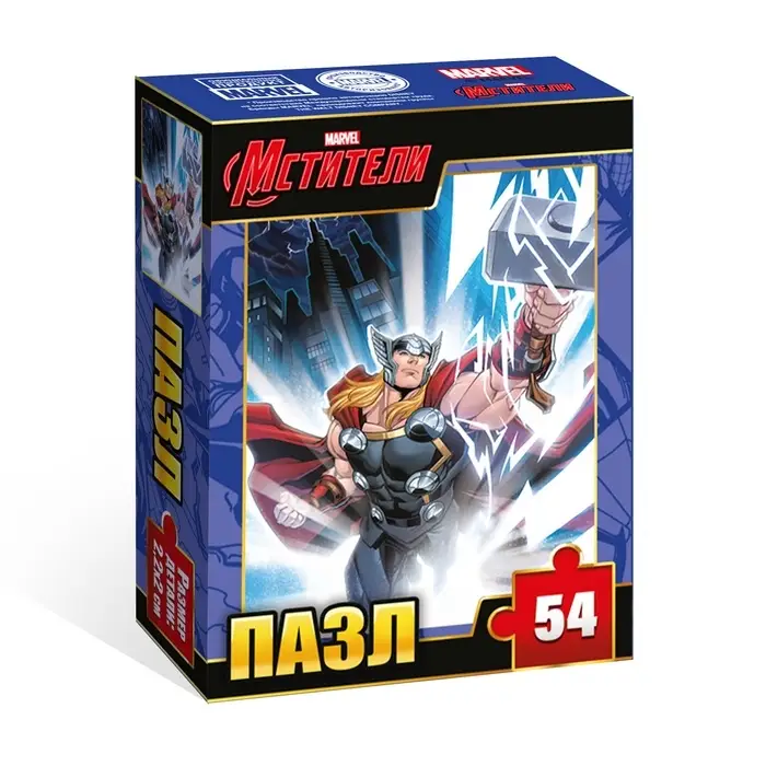 Пазлы «Супер Тор», 54 детали, Мстители