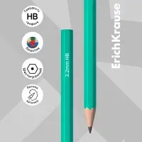 Карандаш чернографитный ErichKrause Prime, HB, шестигранный, зелёный