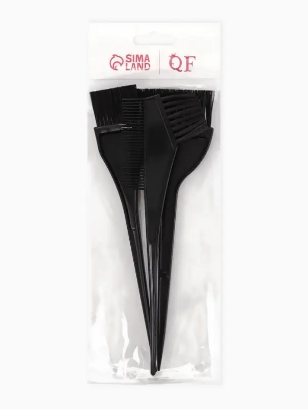 Набор для окрашивания, 3 кисти, чёрный