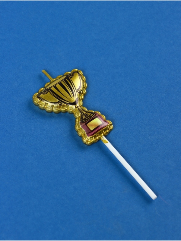 Свеча в торт Свеча в торт "Кубок", 11 см, золотая