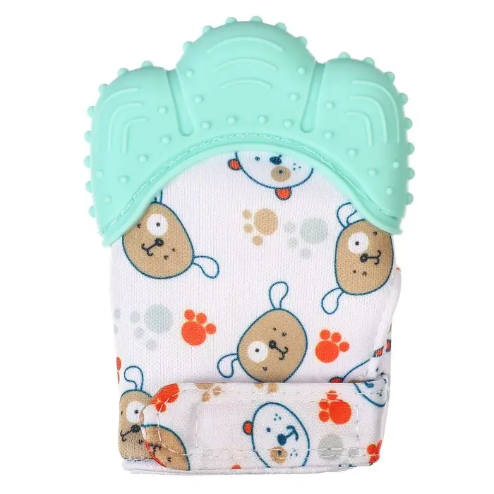 Прорезыватель-рукавичка Крошка Я &laquo;Собачки&raquo;, от 3 мес., мятный