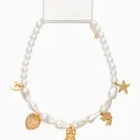 Бусы "Жемчуг" скоробей, 40+уудл. №10, цвет белый в золоте