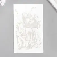 Переводная тату на тело «Китайский воин с веером», 18×11 см