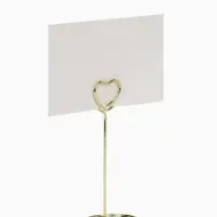 Подставка под ценник, фото &laquo;Сердце&raquo;, с зажимом, 3.3&times;3.3&times;8.3 см, цвет золото