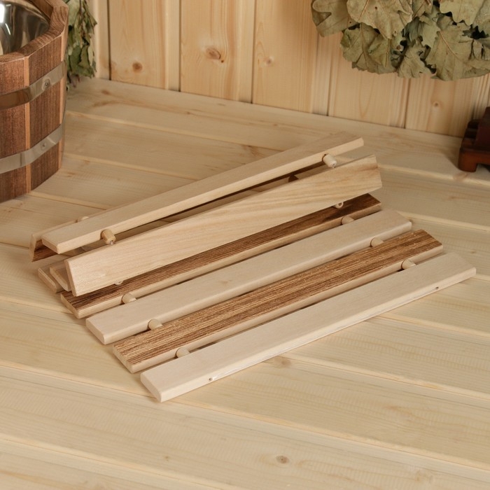 Коврик- сидушка из липы, ТЕРМО, 41х35х1 см Коврик- сидушка из липы, ТЕРМО, 41х35х1 см