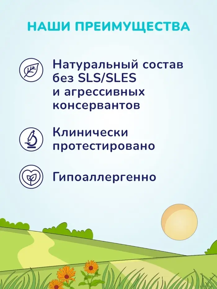 Средство для купания малыша и шампунь 2 в 1 AQA baby, 400 мл