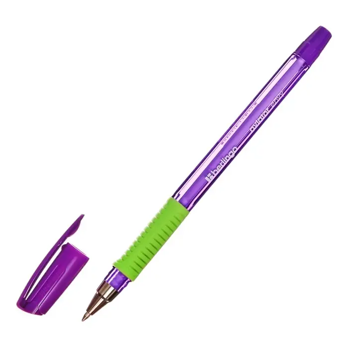 Ручка шариковая Berlingo. Aviator Envy, синий стержень, узел 0.7 мм, резиновый упор, МИКС