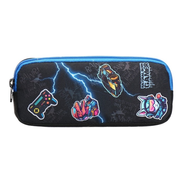 Пенал мягкий, 2 отделения, объёмный, 90 х 220 х 40 мм, Stavia Пенал мягкий, 2 отделения, объёмный, 90 х 220 х 40 мм, Stavia "Gamer" чёрный 86231