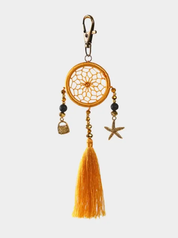 Брелок ловец снов, 17 см, золотистый Брелок ловец снов, 17 см, золотистый