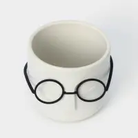 Кашпо для цветов со вставкой &laquo;Стив&raquo;, 650 мл, d=11.5 см, h=10.5 см, цвет белый ротанг