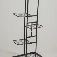 Подставка для цветов Greengo, 5 полок, 44&times;22&times;95 см, напольная, металл, тёмно-серая