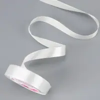 Лента атласная, 20 мм, 23&plusmn;1 м, белая №01