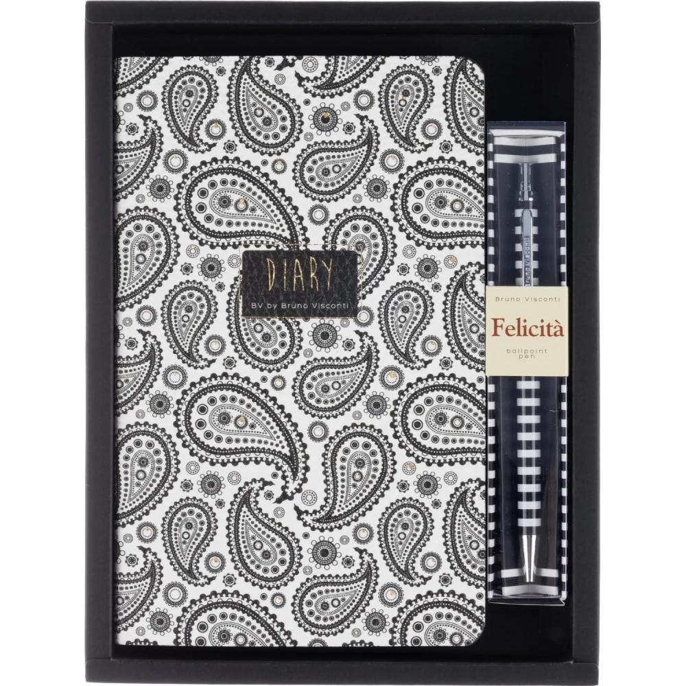 Набор подарочный ежедневник недат. А5 B&W с ручкой,Вост.мотив, 3-743/02-5