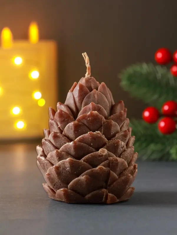 Свеча декоративная «Шишка новогодняя», 6×7.5 см Свеча декоративная «Шишка новогодняя», 6×7.5 см