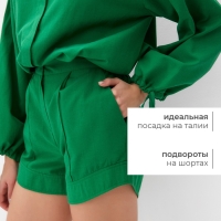 Костюм женский (блузка, шорты) MINAKU: Casual Collection цвет зелёный, размер 42