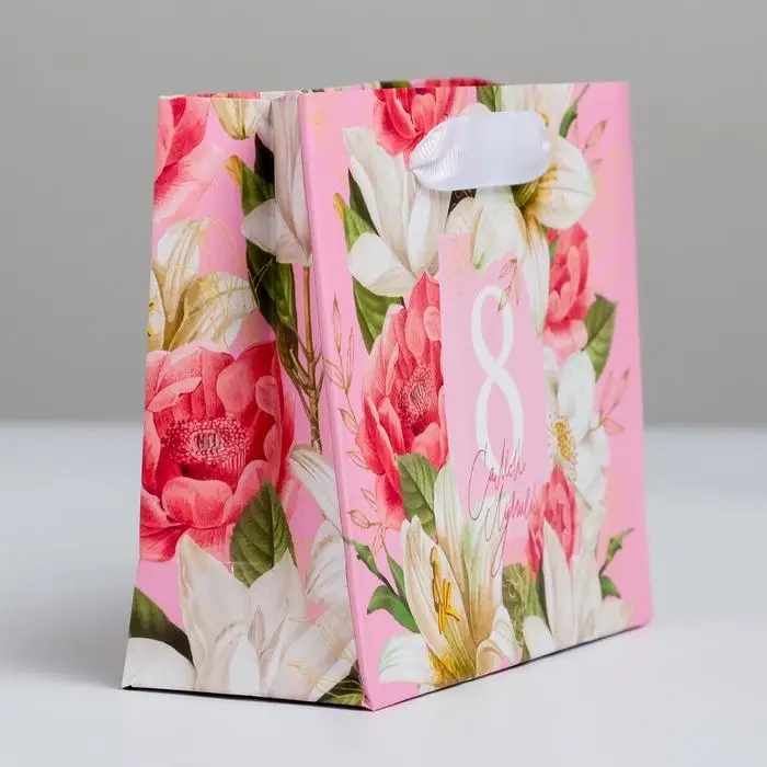 Пакет подарочный ламинированный, упаковка, «8 марта», S 12 х 15 х 5.5 см Пакет подарочный ламинированный, упаковка, «8 марта», S 12 х 15 х 5.5 см
