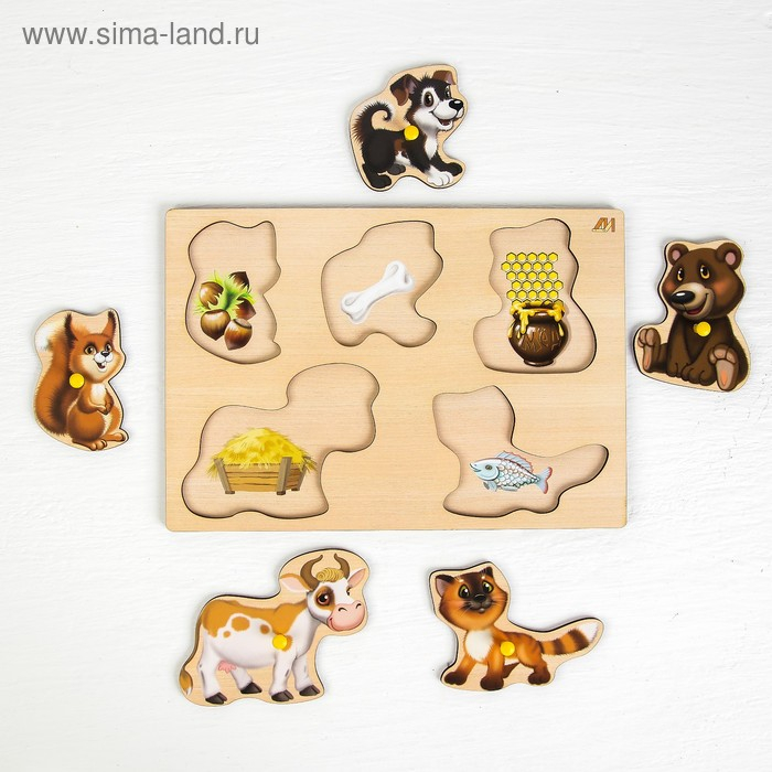 Рамка - вкладыш «Кто что ест» (с подслоем) Рамка - вкладыш «Кто что ест» (с подслоем)