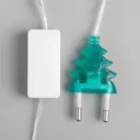 Гирлянда &laquo;Нить&raquo; 5 м с насадками &laquo;Фонарики&raquo;, IP20, прозрачная нить, 20 LED, свечение мульти (RG/RB), мигание, 220 В