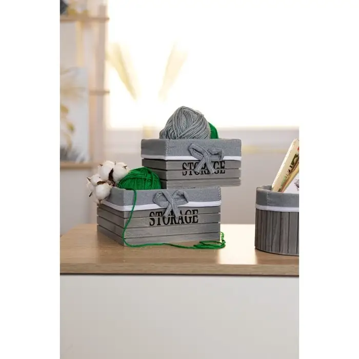Корзина для хранения Доляна Storage, 15×15×9 см, малая, дерево, цвет серый Корзина для хранения Доляна Storage, 15×15×9 см, малая, дерево, цвет серый