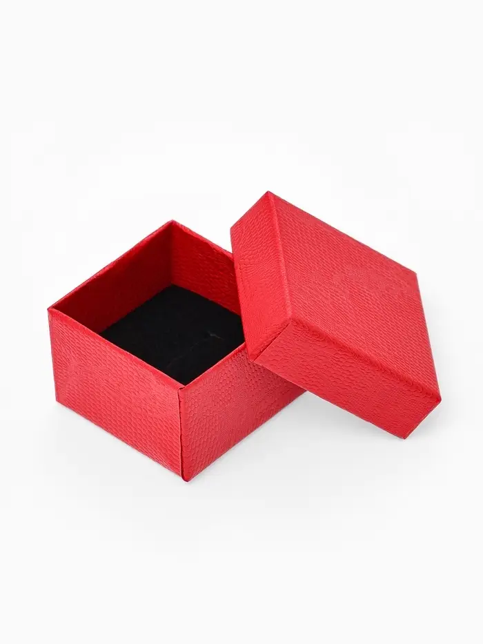 Коробочка подарочная под кольцо, серьги &laquo;Животный принт&raquo;, 5&times;5 см, (размер полезной части 4.5&times;4.5 см), вставка чёрная, МИКС